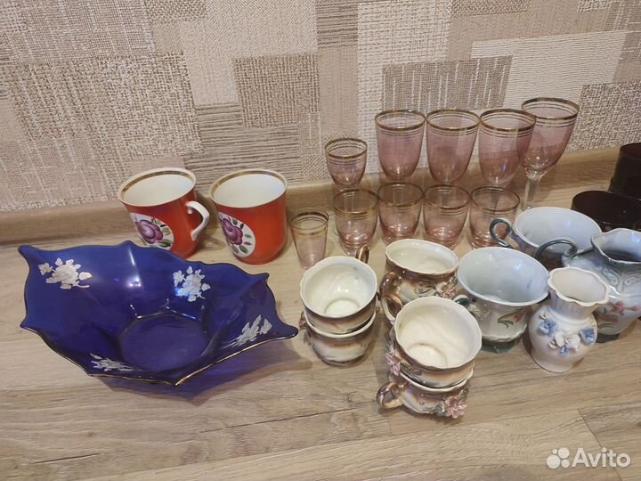 Сервизы, посуда, бокалы, стаканы, вазы