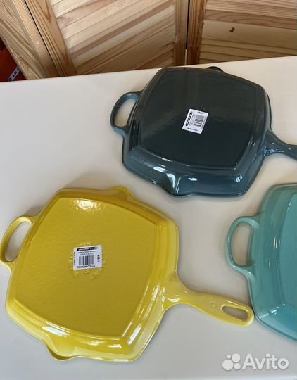 Посуда le creuset чугунные сковороды гриль