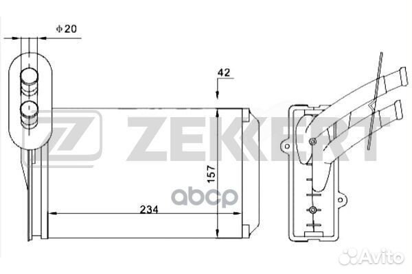 Радиатор отоп. Audi A3 96- Seat Arosa 97- Sko
