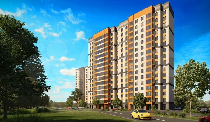 2-к. квартира, 73,2 м², 7/16 эт.