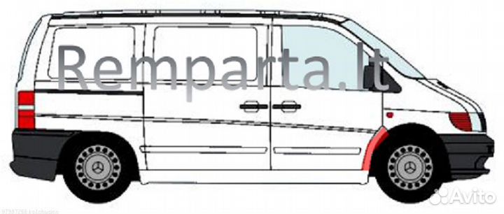 Арка передняя правая Mercedes-Benz Vito W638 (Polc