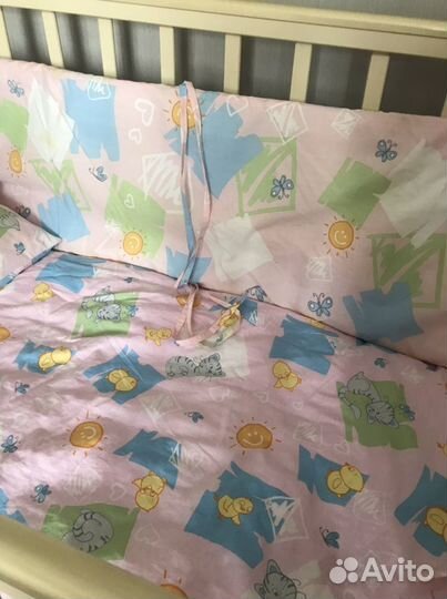 Детское постельное белье в кроватку, бортики