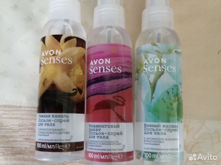 Спрей для тела, румяна, крем эйвон