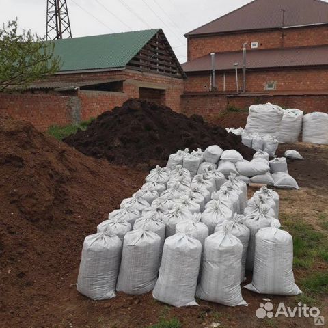 Чернозём перегной в мешках