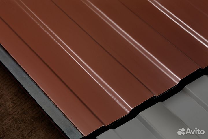 Профнастил С8 для забора RAL 8017 коричневый