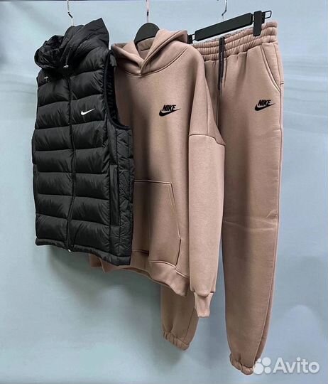 Спортивный костюм мужской тройка зимний на флисе