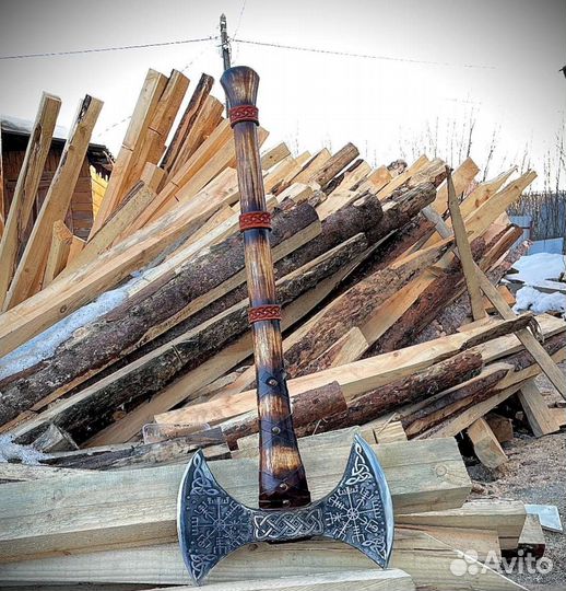 Топор кованый двусторонний Шлем ужаса