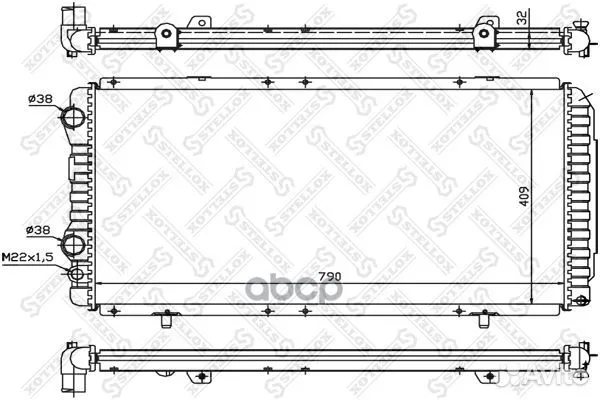 10-25027-SX радиатор системы охлаждения Fiat D