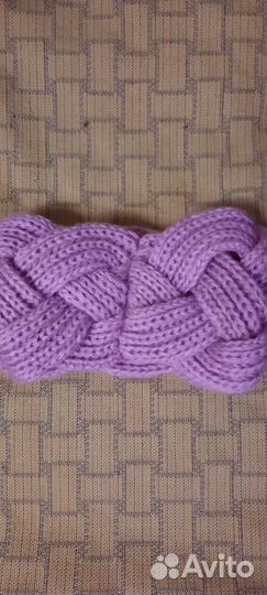 Повязка на голову вязаная