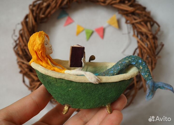 Ватная игрушка Русалка