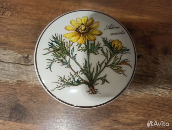 Фарфор бонбоньерка Германия Villeroy boch ботаника