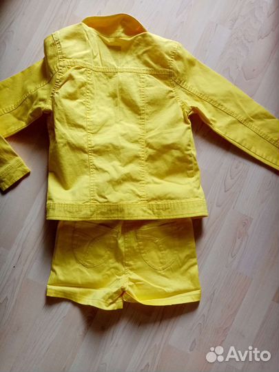 Джинсовка и шорты новые на рост 128-140 см