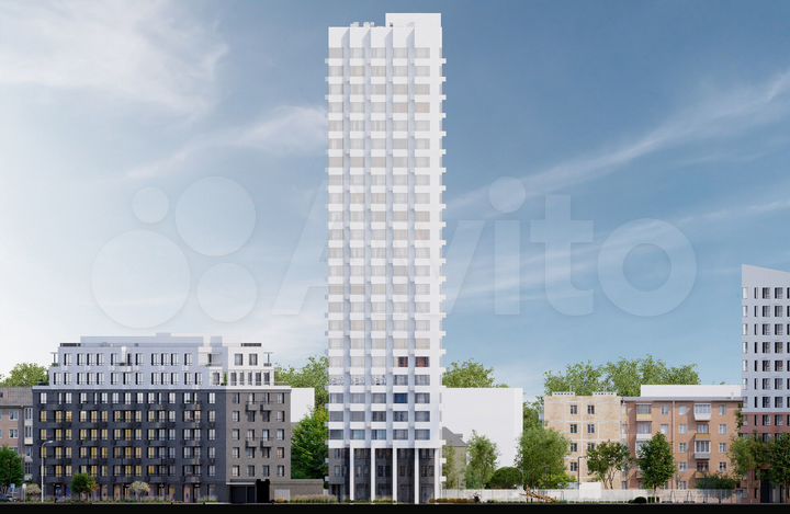 2-к. квартира, 62,5 м², 1/25 эт.