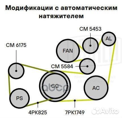 Trialli CM5453 Ролик привод. ремня для CM5453 T