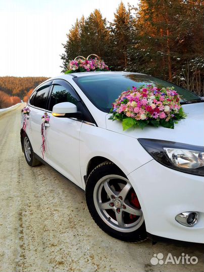 Свадебное украшение на машину (авто) 4