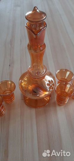 Графин СССР цветное стекло