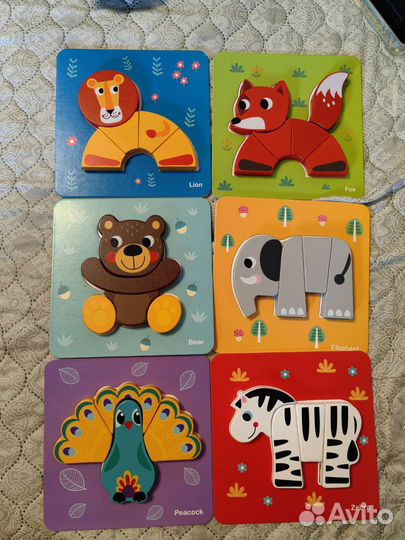 Деревянный пазл/сортер