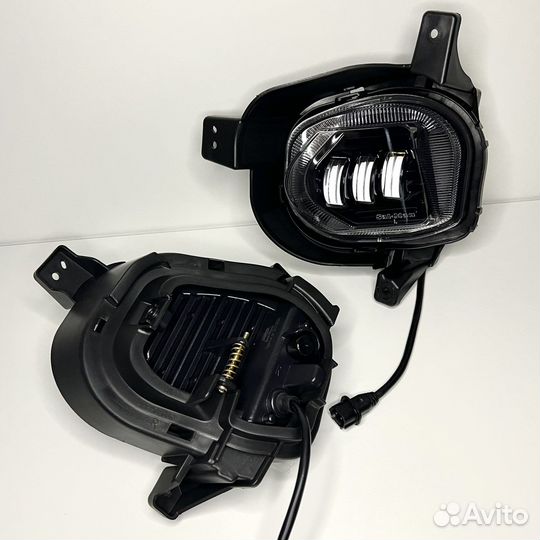 LED птф Hyundai Solaris 2 в дхо, птф в дхо Солярис