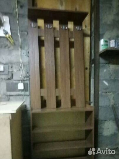 Вешалка с обувной полкой в комплекте