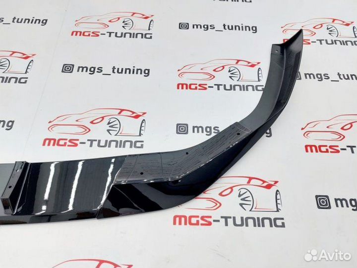 Губа 5-series G30 Рест M-Perfomance Черный глянец