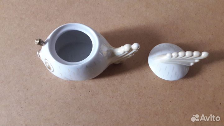 Фарфоровая рыбка СССР.Шкатулка.Икорница