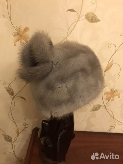 Шапка из голубой норки