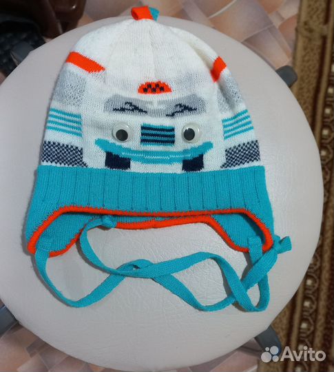 Шапка детская с завязками