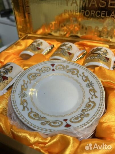 Кофейный сервиз yamasen с позолотой