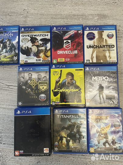 Диски (игры) на sony playstation 4