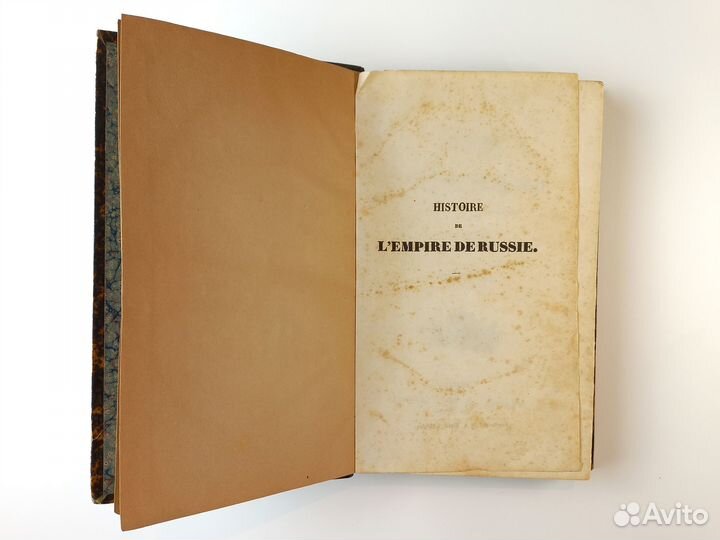 Антикварная книга. История России. Вольтер. 1816 г