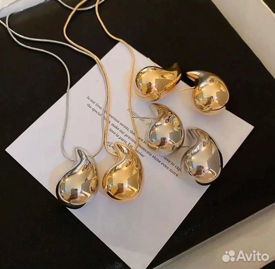 Серьги колье bottega veneta