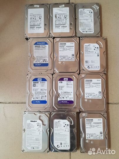 Жесткий диск 500gb, 1tb нерабочие