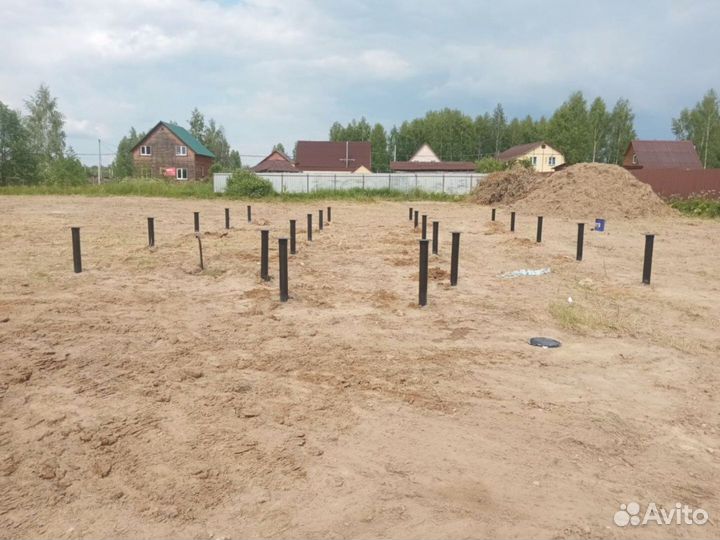 Винтовые сваи + монтаж