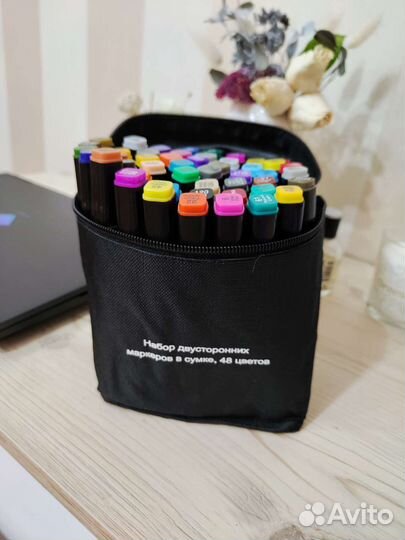 Набор маркеров двусторонний новый