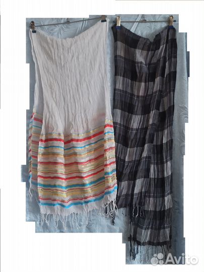Лёгкие шарфы/палантины, жатка, унисекс
