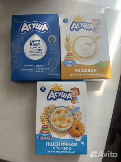 Детские каши молочные безмолочная агуша