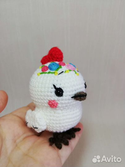 Игрушка вязаная ручной работы цыплята
