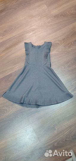 Школьный сарафан 134 серый