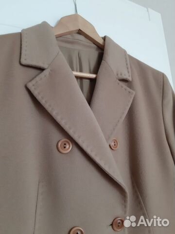 Max Mara пальто кашемир шерсть camel классическое