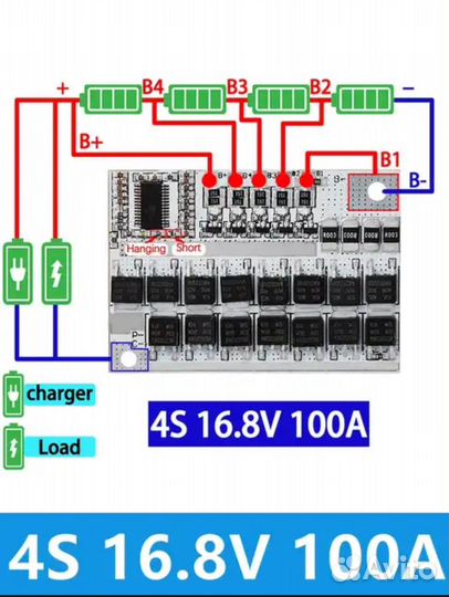 Bms 3s100a,4s100a,5s100a,6s,7s,10s защитная плата