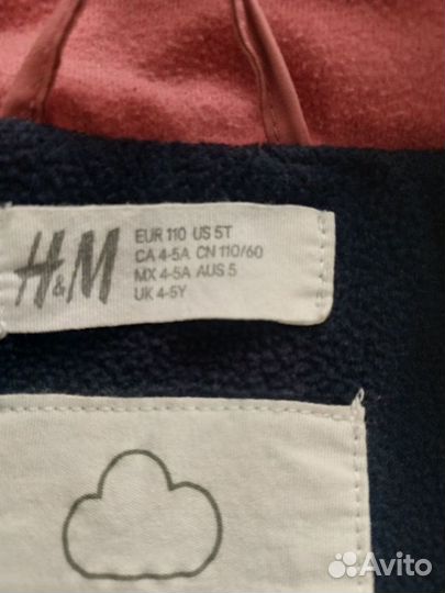 Куртка ветровка H&M на флисе 110 см