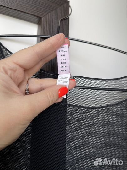 Пляжная туника женская Charmante черная M