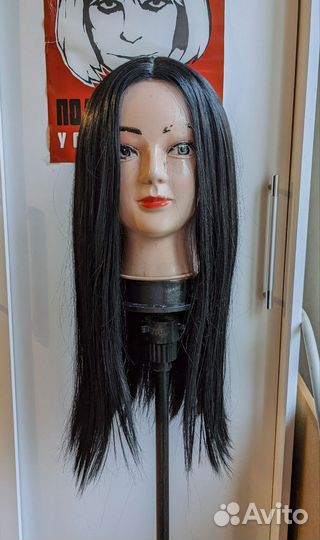 Парик черный длинный