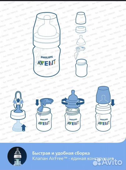 Бутылочка avent противоколиковая