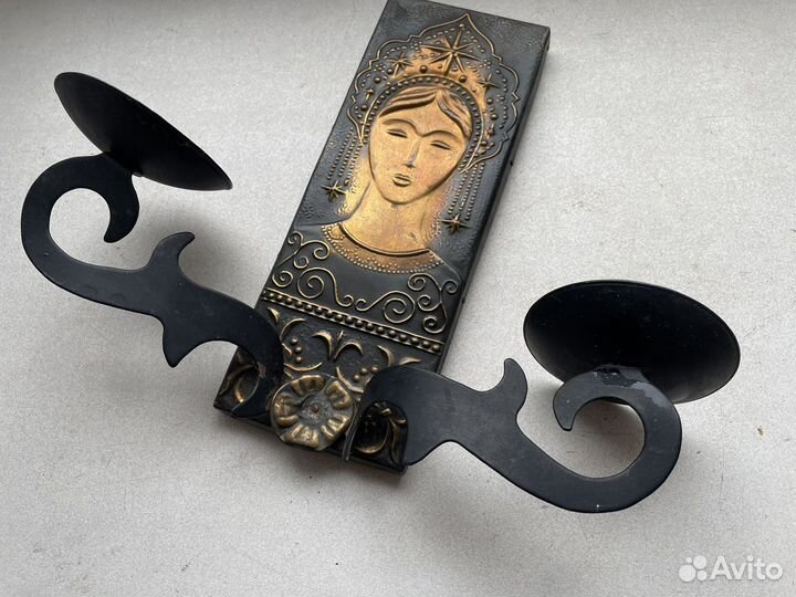 Шикарная чеканка подсвечник СССР