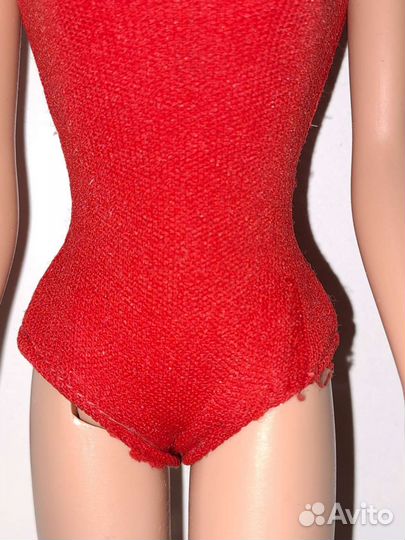 Барби Ponytail Barbie brunette Doll Red Swimsuit