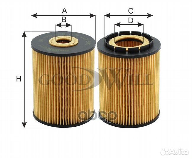 Фильтр масляный VW touareg 4.2 -06 OG 116 ECO G