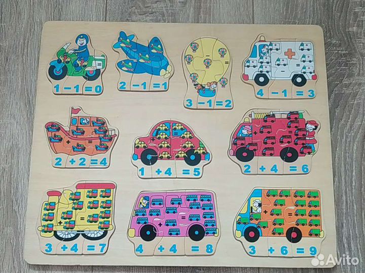 Деревянные пазлы вкладыши