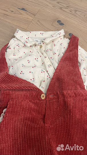 Zara 4-5 для девочки, блузка, джинсы, комбинезон