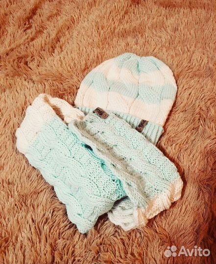 Комплект шапка, шарф